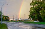 Rainbow behind Ford Dearborn Truck Assembly Plant